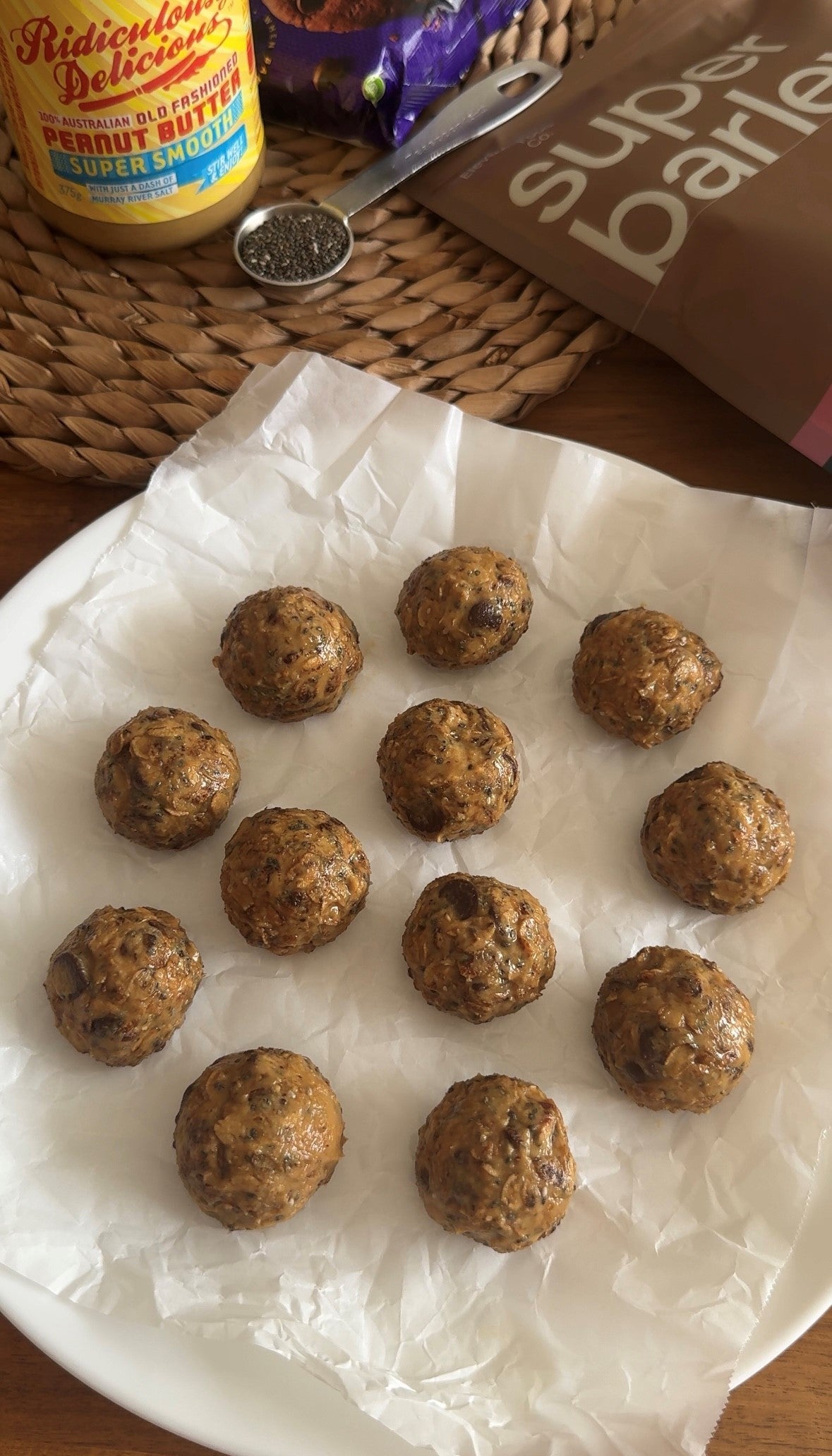 Choc Chip & Peanut Butter Bliss Balls