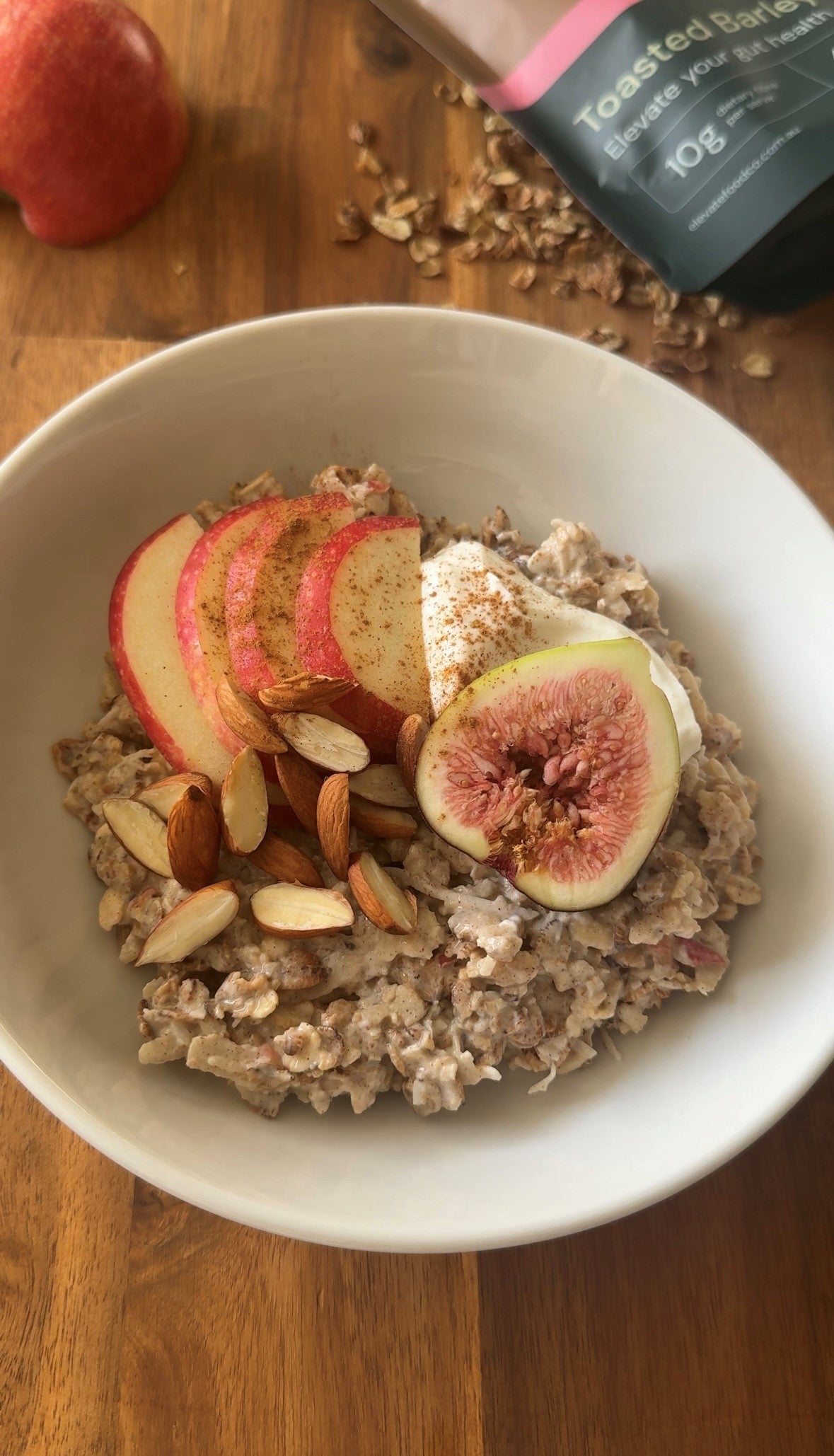 Apple, Fig & Almond Bircher