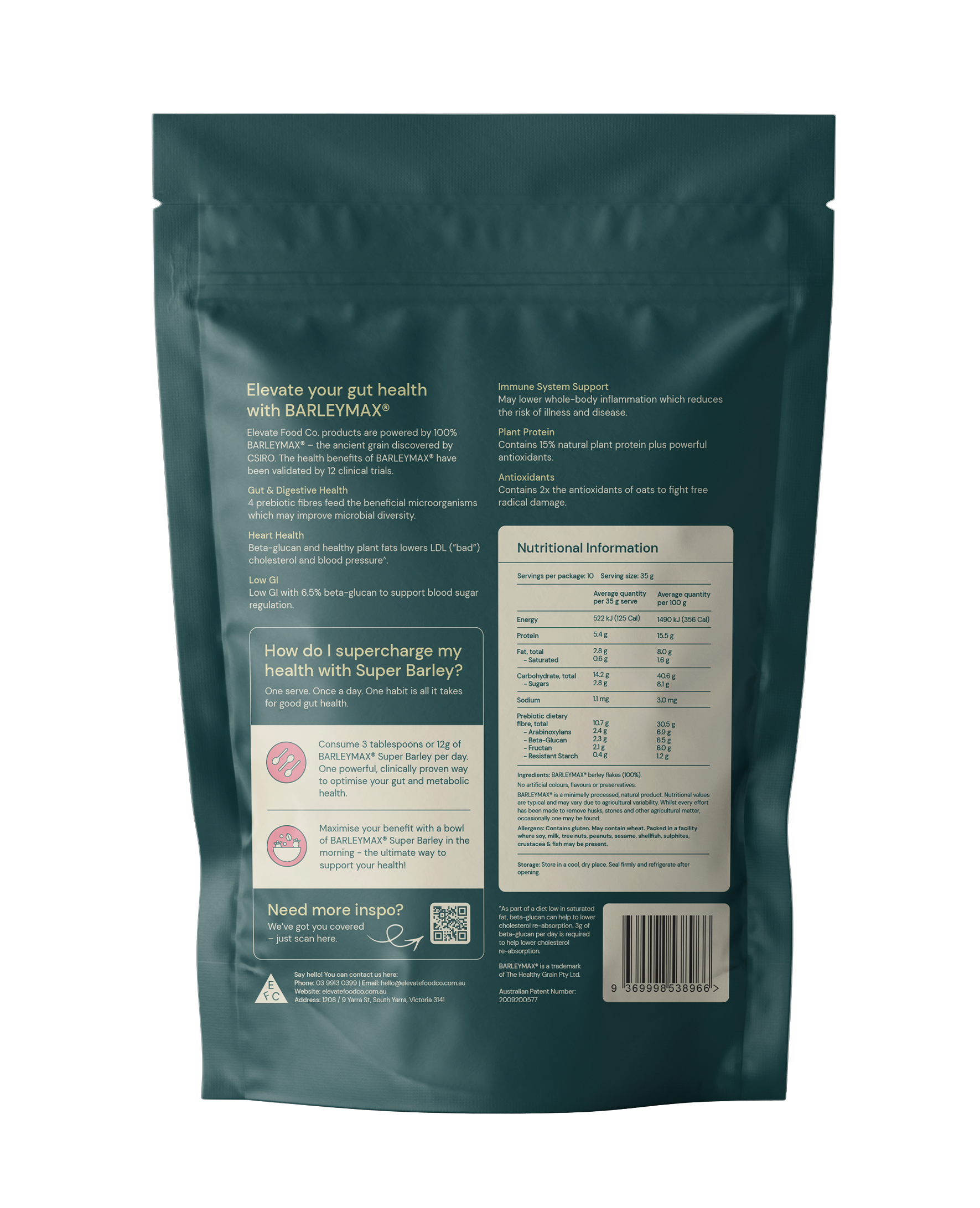 Toasted BARLEYMAX® Flake 350g (2 Pack Bundle)